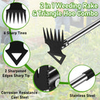 Upgraded Weed Puller Tool with Long Handle, 56" Manual Weeder Remover Tool