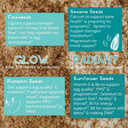 Manski's Wellness Glow & Radiant Seed Cycle Kit | PMS Support | Organic Seed Cycling | Natural Hormone Balance | Ease Cramps | Mitigate Cycle Symptoms | Vegan Supplement
