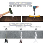 Sexoeie 20PCS Eye Screw Hooks for Hanging Heavy Duty with Safety Buckle.Metal Ceiling Hooks for Hanging Plants,Cup,Wind Chime,Bird Feeders,String Lights at Indoor&Outdoor,2.36 Inch（No Drill Bit
