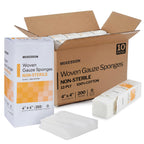 McKesson Non-Sterile Woven Gauze Pads, 4 x 4 in, 2000 ct