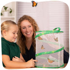 Insect Lore Butterfly Garden Kit - 5 Live Baby Caterpillars, Habitat, Feeder, Chrys-A-Lid Log, STEM Journal Included - Grow, Raise and Release Painted Lady Butterflies