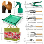 SLARMOR Garden Tool Set, 10 PCS Gardening Tools/Kit for Women,Gardener Gift