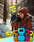 Walkie Talkies for Kids Long Range: 4 Pack 4-Color Replaceable Back Shell