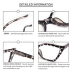 DXYXYO Cat Eye Reading Glasses 1.75 for Women 3 Pack Anti Blue Light Computer Readers Stylish Retro with Spring Hinge, Demi+black pink+clear
