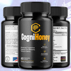 (3 Pack) CogniHoney Capsules, Cogni Honey Brain Support Pills with All Natural Ingredients, Advanced Memory Support Supplement Supporting Brain Health & Wellness with Premium Vitamins (180 Capsules)