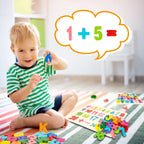 Attmu Wooden Puzzles for Toddlers, 2 Pcs Alphabet ABC Shape Number Puzzle