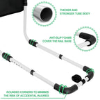 RELIANCER Bed Safety Rail for Elderly Adult,Adjustable Bedside Assist Grab Bar w/Storage Pocket,Bed Side Support Railing for Seniors,Fall Prevent Bedside Handle Bar,Bedside Assist Guard Rails Bed Cane