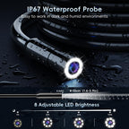 SKYBASIC Industrial Endoscope Borescope Camera with Light, 4.3'' HD Digital Handheld Waterproof Sewer Tools Snake Inspection Camera with 8 LED Lights 16.5FT Semi-Rigid Cable, Gadgets for Men