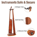 Musbeat Guitar Stand, Mahogany Wood Guitar Stand, Acoustic Guitar Stand Floor for Home Decoration and Studio Display, Electric Guitar Floor Stand for Mandolin, Bass, Guitar Gifts for Men and Women