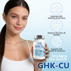 PollRod GHK-Cu Copper Peptide Supplement, 120 Capsules. It Helps Enhance Skin Elasticity, Nourish Hair and Nails. It is a Non-Genetically Modified Product. Each Capsule Contains 120Mcg.