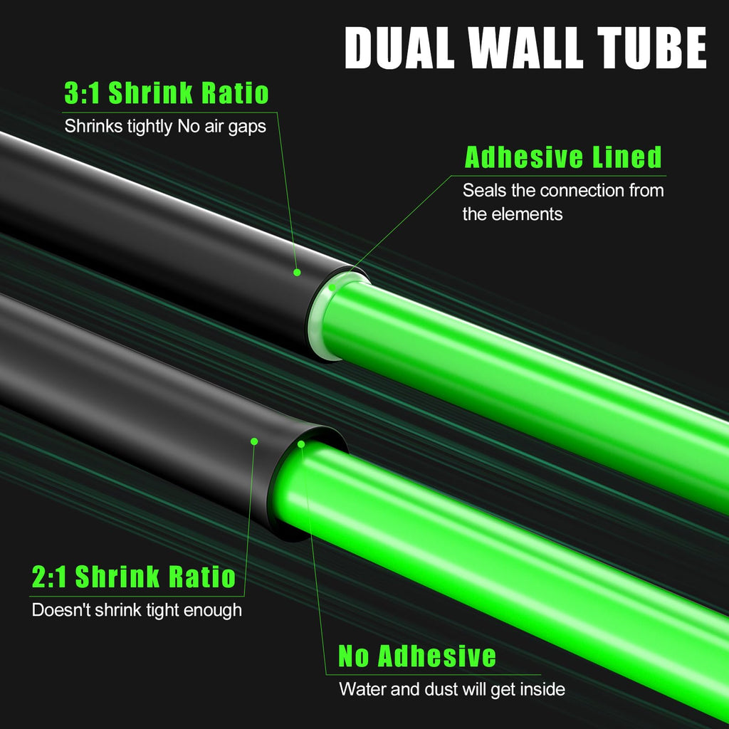 1/2 Inch 3:1 Marine Grade Adhesive Lined Heat Shrink Tubing Wire Wrap