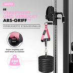 HPYGN Gym Equipment, Gym Exercise Handles, Cable Attachments for Gym, Replacement Handle Attachments for Cable Machine Pulleys, Resistance Band and Strength Trainer, Pull Down Workout Accessories