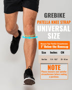 GREBIKE 2PCS Patellar Tendon Support Strap for Knee Pain Relief, Knee Bands for Basketball, Running, Tennis, Soccer and Hiking, Silicone Patella Band for Women and Men, Includes Storage Bag (Fluorescent Green)