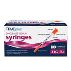 TRUEplus Single-Use Insulin Syringes, 31G, 0.3cc, 5/16 Inch, 100 Count