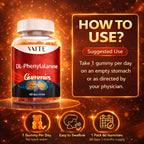 DLPA: DL-Phenylalanine 1000mg – Advanced Form of Phenylalanine for Amino Acid Support – 60 Gummies – Non-GMO, Gluten-Free, Easy-to-Take Formula for Daily Use and Consistent Wellness Support