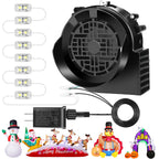 Replacement 1.5A Air Blower Fan for Inflatables, 8 LED Light, 2.0A Adapter
