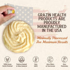 GRAZIN HEALTH Beef Brain Capsules | Freeze-Dried Bovine Brain & Organ Blend from Grass-Fed Cattle | Non-GMO, Hormone-Free Supplement | 1500mg Brain + 1500mg Liver Blend per Serving | 30 Servings