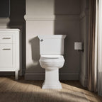 KOHLER K-4774-0 Brevia Elongated White Toilet Seat with Quick-Release Hinges And Quick-Attach Hardware For Easy Clean, White