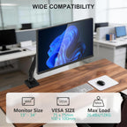WALI Adjustable Single Monitor Arm for 13-34 inch Screens, up to 26.4 lbs