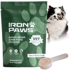 Iron Paws Human-Grade Superfood For Dogs, Premium Greens Powder Supplement For Dental Health, Longevity, Hip & Joint, Gut Health, Allergies, Immune Support, Skin & Coat - 3.5 oz Nutrient Dense Formula