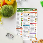 Gluten-free Food List Poster, 12x18 Inches, Unframed, Celiac-Friendly Foods Guide, Kitchen Food Chart