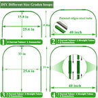 Garden Mesh Netting Kit, Plant Covers 10x30Ft Ultra Fine Mesh Netting & 6Pcs Garden Hoops &18 Clip, Garden Netting Kit for Raised Beds Plants Pest Barrier Greenhouse Row Cover Animal Protection Net