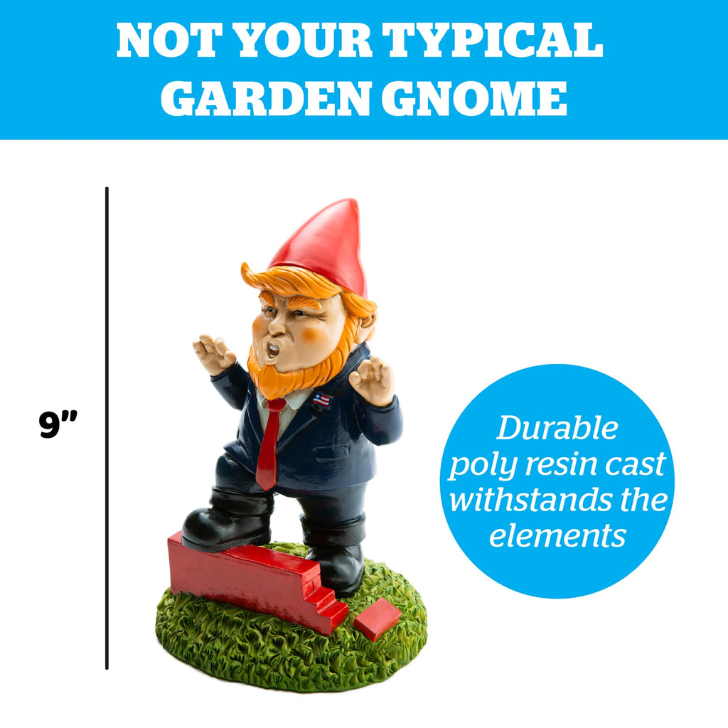 BigMouth Inc Orange Overlord Wall Building Presidential Garden Gnomes Outdoor Statues, Funny Garden Gnome Outdoor Statues for Decor