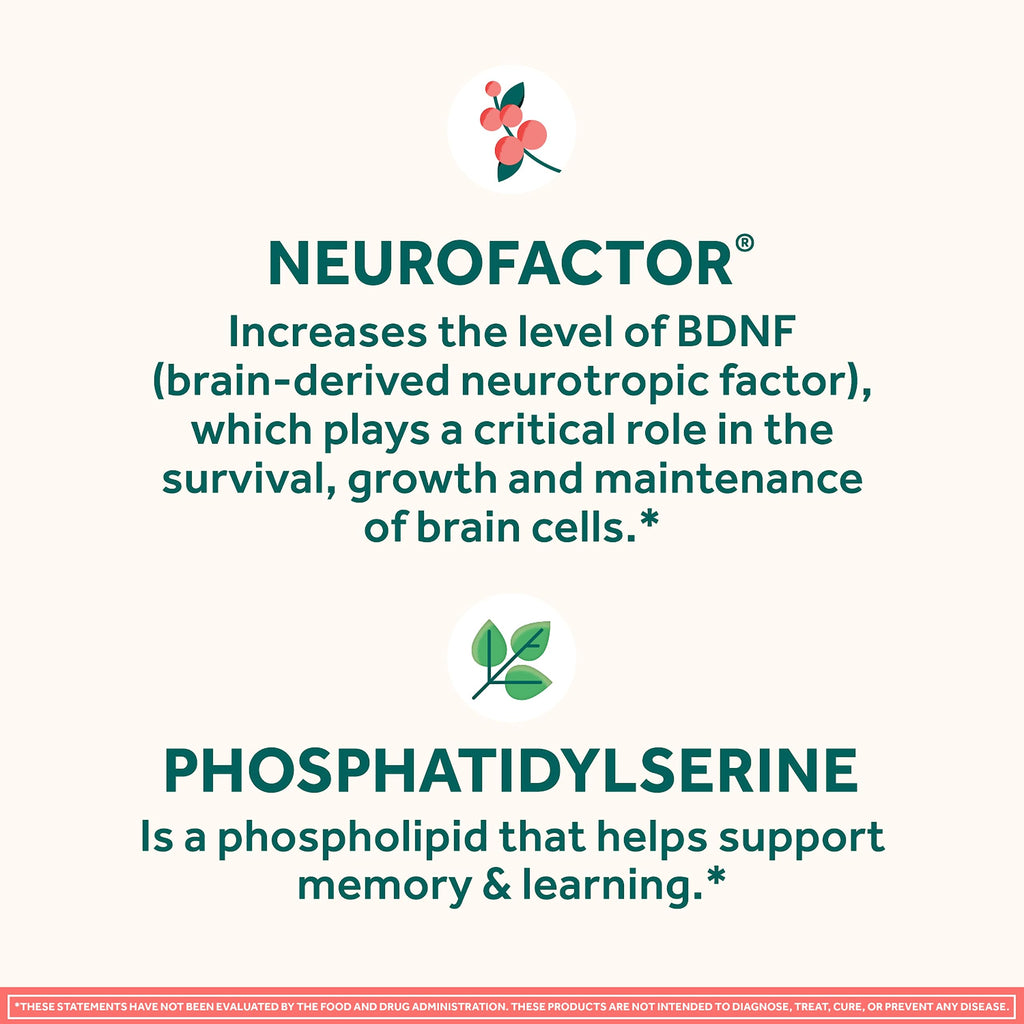 NEURIVA Original Brain Supplement for Memory, Focus & Concentration + Learning & Accuracy with Clinically Tested Nootropics Phosphatidylserine and Neurofactor, Strawberry Flavor, 50 Gummies