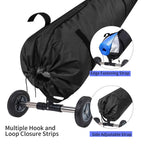 UCEDER Pool Solar Reel Cover with Adjustable Strap, 420D Waterproof Heavy Duty Solar Blanket Protective Cover for Above Ground and Inground Swimming Pool (Black, 16 Ft)