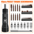 coobeast 49 Pcs Torque Screwdriver 10-70 Inch Pound Torque Screwdriver Set with S2 Bits & Sockets, 1/4” Drive Torque Wrench Screwdriver Set for Maintenance, Tools, Bike Repairing and Mounting