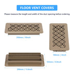 Floor Register 4x10,8 Pack,Brown Floor Vent Covers for Home Floor,Sidewall,Ceiling,Heavy Duty Metal Hot Air Vent Covers with Rust-Proof Finish for Home Heater Floor Vent Grilles and Vents(Brown-8pack)