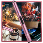 SUPRUS Electric Arc Windproof Flameless USB Rechargeable Lighter with Safety Lock for Candle (Pink, 3 Packs)