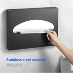 Gorlary Commercial Toilet Seat Cover Dispenser Wall Mount, Matte Black
