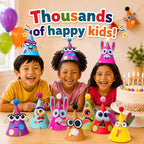 Glittery Garden Party Hats for Kids Art & Craft. Fun Birthday Activity Kit with Stickers. Animal Theme Party Favor, Game Supplies. Christmas, Thanksgiving, Easter Decoration