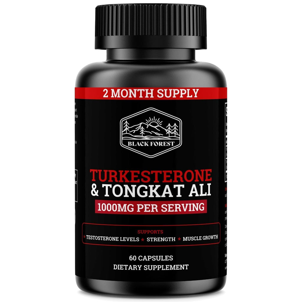 Black Forest Turkesterone Tongkat Ali Supplement 1000mg per Serving (Max Purity 95%) Turkesterone Supplement for Men (Tongkat Ali for Men Longjack 200:1) Similar to Tongkat Ali Fadogia Agrestis