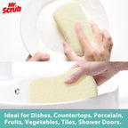 Mr. Scrub Sponges Kitchen Scrub Dish Sponge Scouring Pad, 24 Pack Cleaning Brush Scrubber Supplies for Soap, Dishwashing Dinnerware Sets Pan Pot Glass Dishwasher Sink Bathroom Towels Cloth Rags Holder