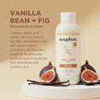 Soapbox Body Wash, Vanilla Bean & Fig Liquid Body Wash, Moisturizing Soap with Shea Butter, Vegan Duo Pack of 2 Soap Bottles, 20oz Each