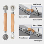 Window Screen Door Repair Kit Include Window Screens Mesh 48"x118" with All Tools in Window Screen Replacement(2pcs Screen Rollers, Screen splines, Hook, Utility Knife and Ruler), Yolovit