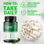 Lipo Fit Capsules, Official Lipo Fit Pills with All Natural Ingredients, Advanced Overall Health and Wellness Vitamin Supplement Formula for Maximum Strength Multivitamin Support (60 Capsules)