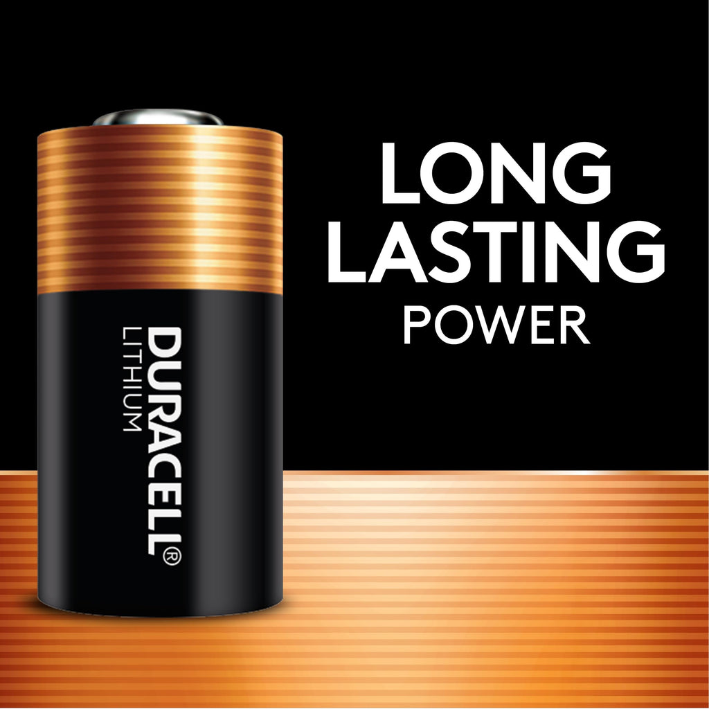 Duracell CR123A 3V Lithium Battery, 6 Count (Pack of 1), 3 Volt High Power for Home Safety, Security Devices, Flashlights, Smoke Alarms, Home Automation