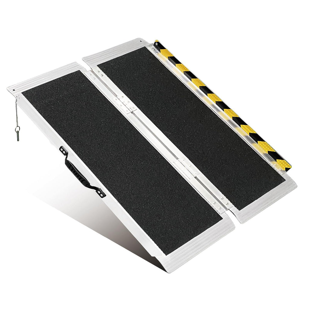 3FT Portable Wheelchair Ramp, Non-Slip Aluminum Folding Handicap Ramp, 800 LBS Capacity Door Threshold Ramps for Home Steps, Scooter Ramp for Car, Doorways, Curbs, Stairs, Cart, Wheel Chair Steps