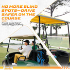 Universal Golf Cart 4 Panel Mirror, Wide Angle Rear View Mirror for YAMAHA, Club Car, EZGO, Golf Cart Mirrors Eliminate Blind Spots, High-Definition Vision, Anti-Shake