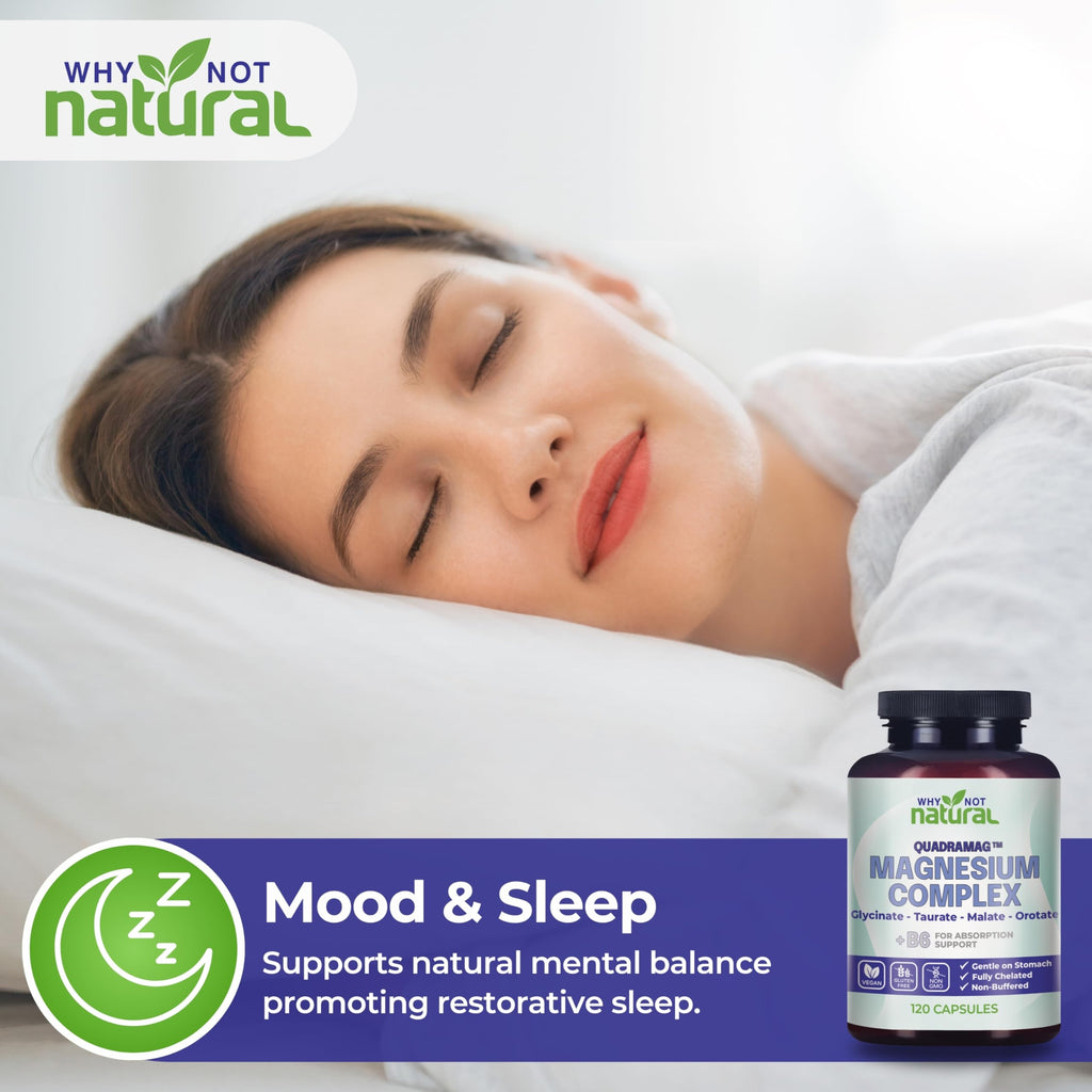 4-in-1 Magnesium Complex Supplement - Glycinate, Taurate, Malate, Orotate Blend - 300 mg per Serving, 120 Capsules