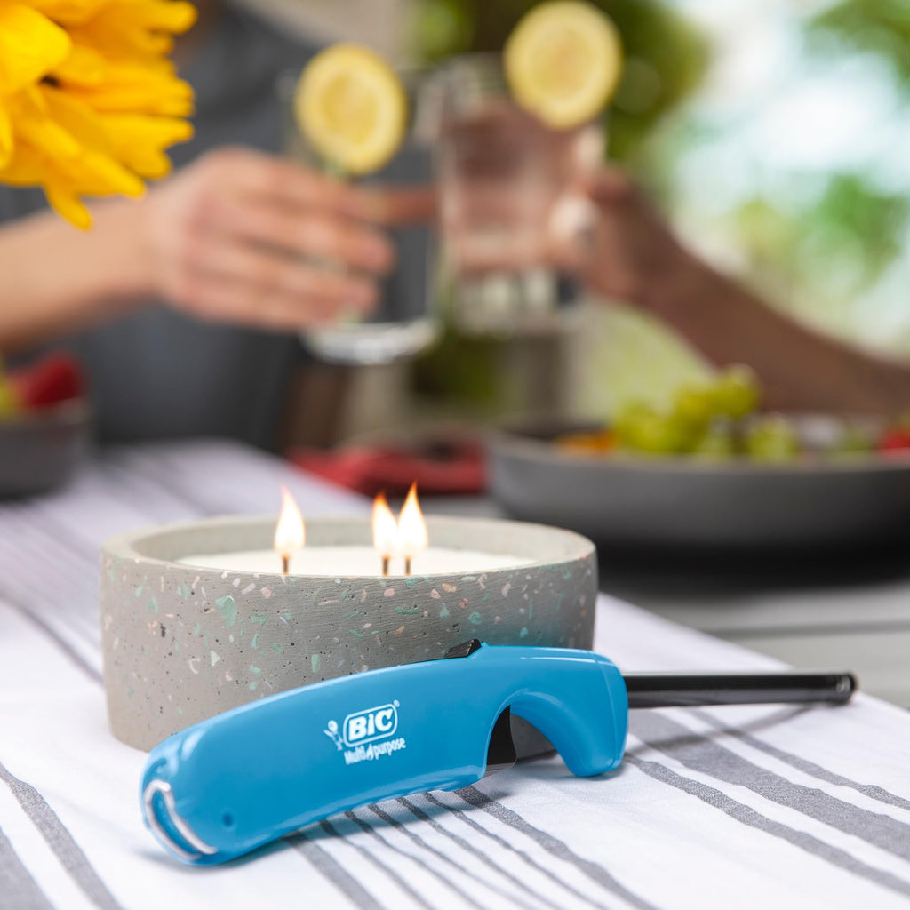 BIC Multi-purpose Lighters, Long Metal Wand for Grills and Fireplaces, Classic Collection, 4-Pack (Colors May Vary)