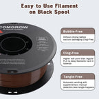 Comgrow PETG 3D Printer Filament 1.75mm, High Precision and Tough 3D Printer Filament 1kg (2.2LBS), Dimensional Accuracy +/- 0.02 mm, Fit Most 3D Printers Coffee