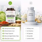 LUNAVA Kimchi Capsules with Prebiotics & Probiotics, Fermented Kimchi Superfood Supplement, Gut Health Supplements, One Complete Formula for Digestive and Immune Support, 90 Vegan Capsules