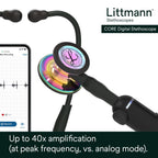 3M Littmann CORE Digital Stethoscope, Our Most Advanced Stethoscope Yet, Up To 40x Amplification, Active Noise Cancellation, In-App Sound Wave Visualization, High Polish Rainbow Chestpiece, 8570