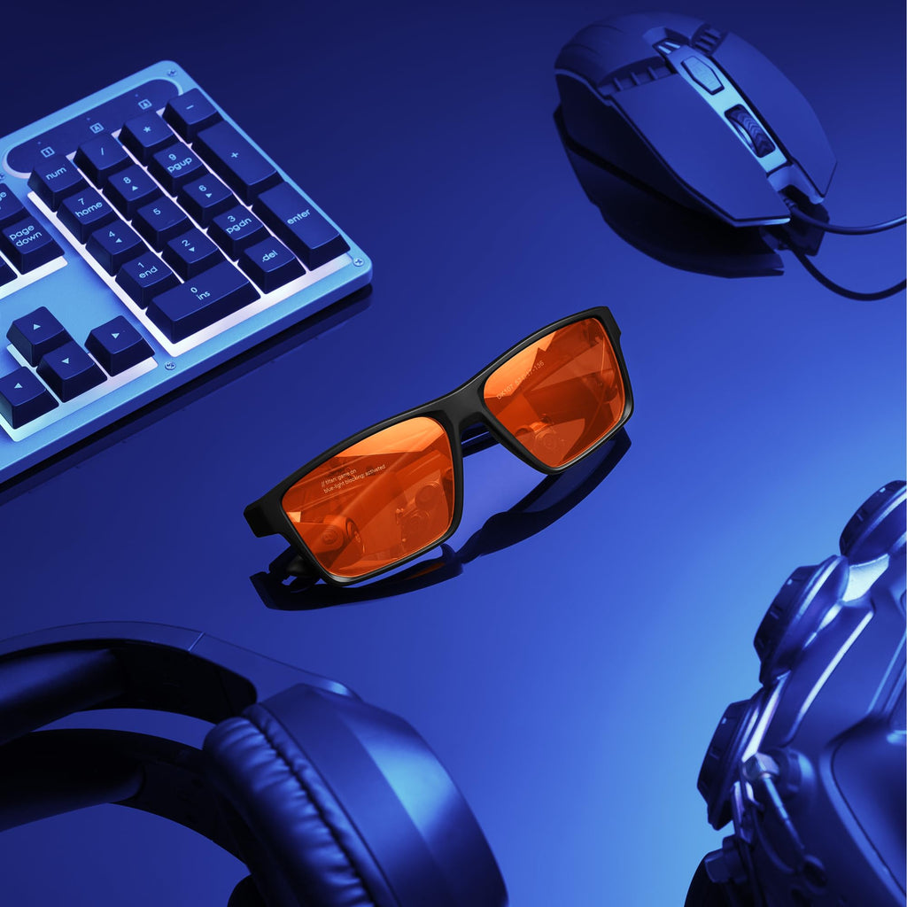 Titan Gaming Glasses, Blue Light Blocking, Night Driving Glasses for Men, Computer Protection Christmas Gift for Gamers