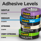 Scotch Contractor Grade Masking Tape, 0.94 inches by 60.1 Yards (540 Yards Total per roll), 4 Pack