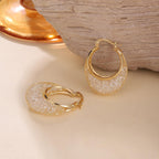 SayovatBek 14K Gold Plated 23–25mm Lightweight Mesh Hoop Earrings for Women, Cubic Zirconia, 925 Sterling Silver Post, Hypoallergenic